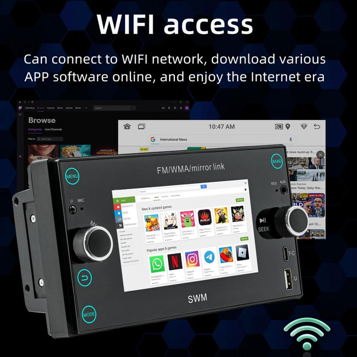 Android 12 Car Gps Navigation Player 1Gb + 32Gb Carplay / Android Auto / Mirrorlink / Wifi