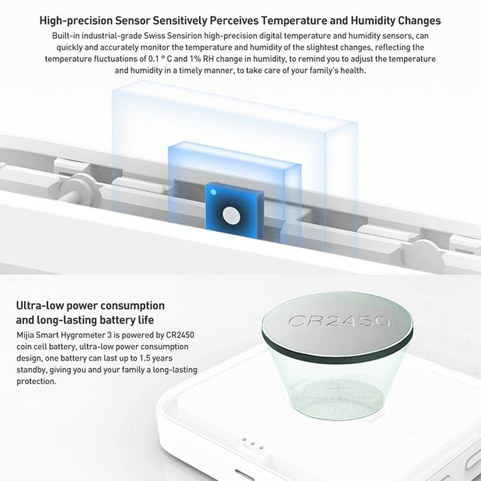 Xiaomi Mijia Bluetooth Thermometer Hygrometer White