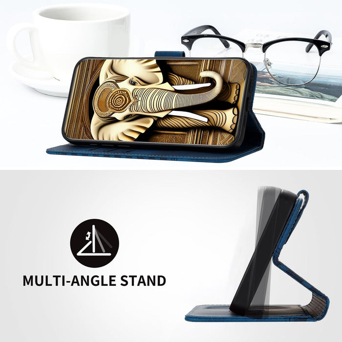 Embossed Elephant Head Phone Case With Lanyard