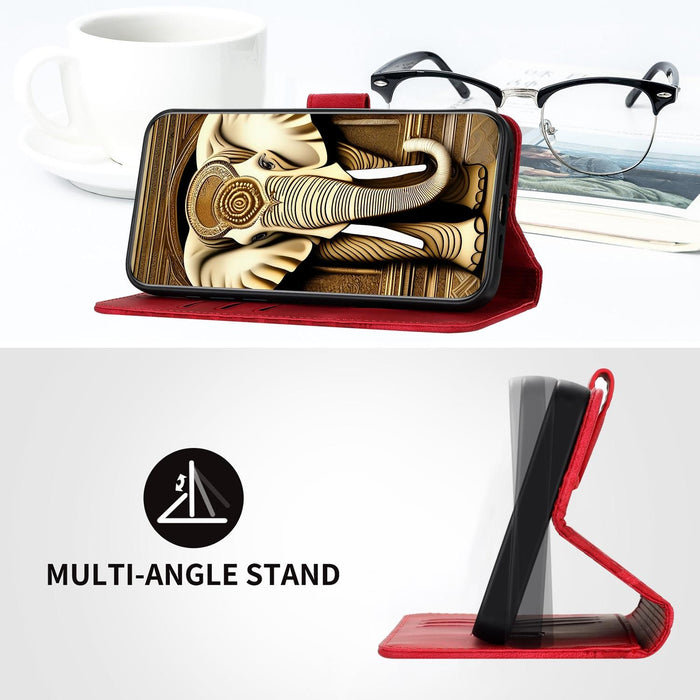 Embossed Elephant Head Phone Case With Lanyard