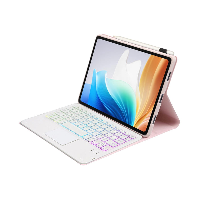 For Oneplus Pad Go / Oppo Pad Air2 / Neo Op14-As Tpu Ultra-Thin Detachable Backlight Bluetooth Keyboard Leather Case With Touchpad