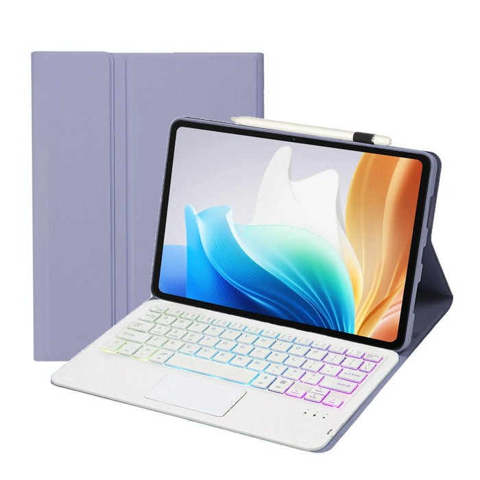 For Oneplus Pad Go / Oppo Pad Air2 / Neo Op14-As Tpu Ultra-Thin Detachable Backlight Bluetooth Keyboard Leather Case With Touchpad