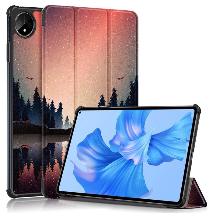 Colorful 3-Fold Smart Leather Tablet Case For Huawei Matepad Pro 11