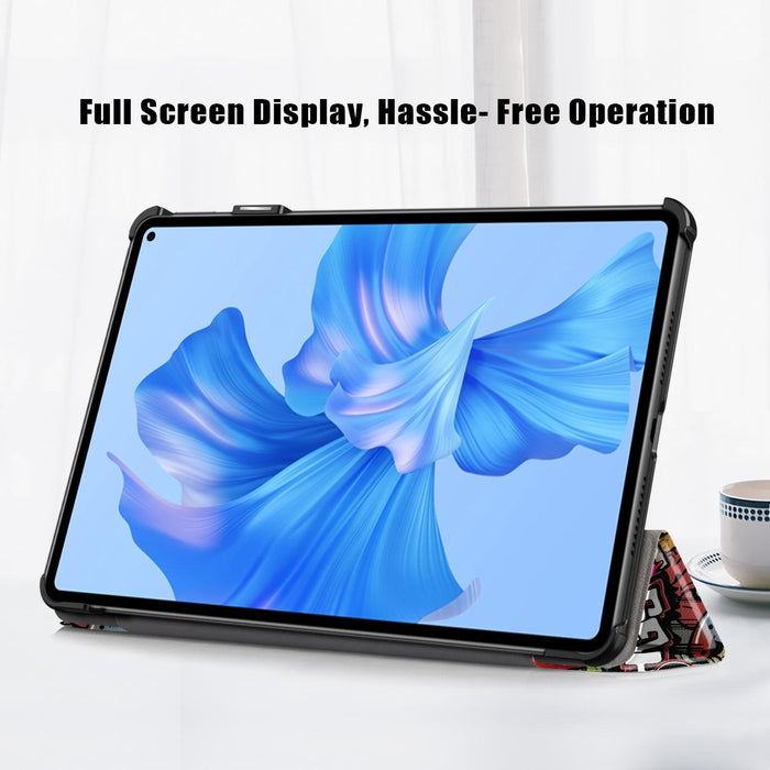 Colorful 3-Fold Smart Leather Tablet Case For Huawei Matepad Pro 11