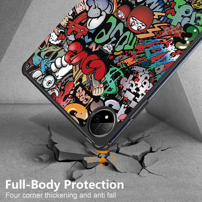 Colorful 3-Fold Smart Leather Tablet Case For Huawei Matepad Pro 11