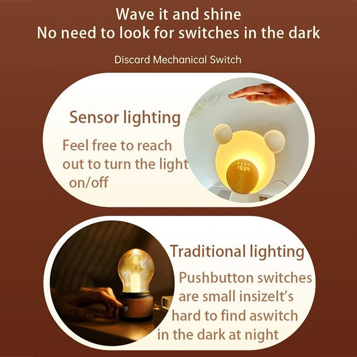 Smart Bear Lamp: Bluetooth Speaker & Wireless Charging