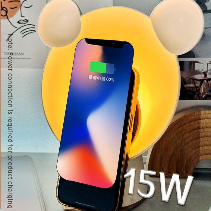Smart Bear Lamp: Bluetooth Speaker & Wireless Charging