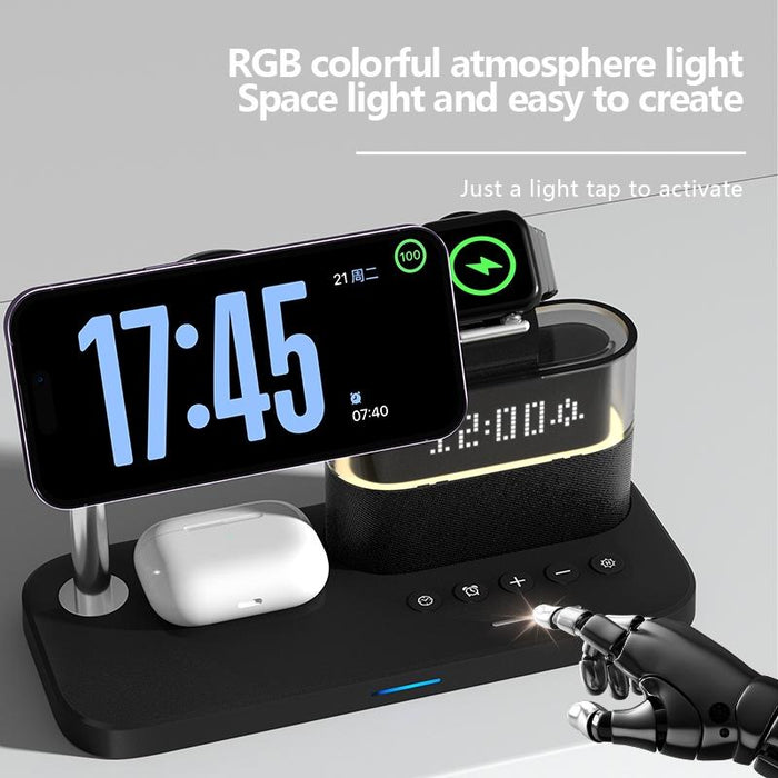 15W Wireless Charger Clock Lamp Multifunctional