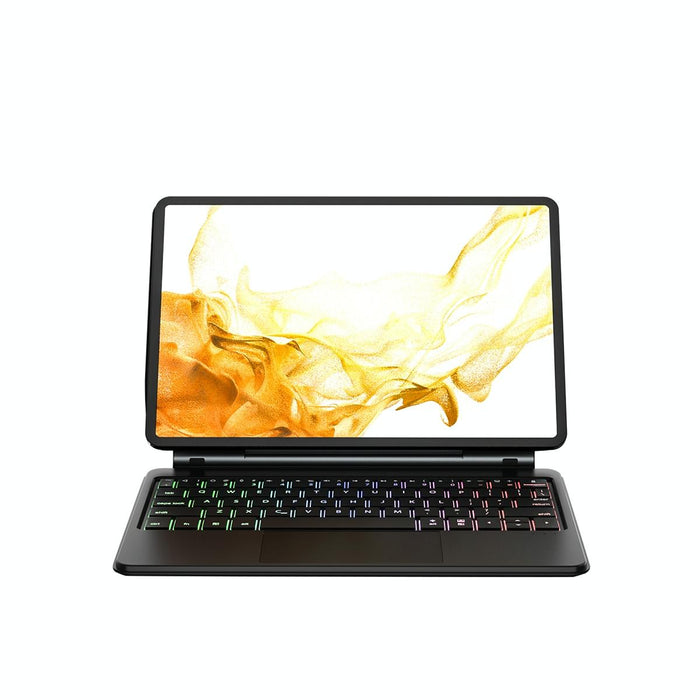 For Samsung Galaxy Tab S9 Fe / S9 / S8 M11P-B-S9 Magnetic Bluetooth Keyboard Leather Tablet Case