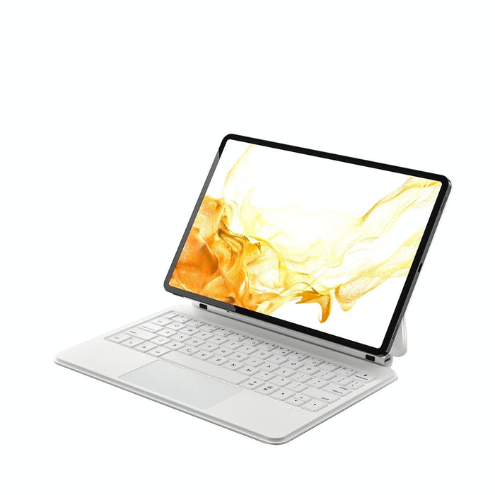 For Samsung Galaxy Tab S9 Fe / S9 / S8 M11P-B-S9 Magnetic Bluetooth Keyboard Leather Tablet Case