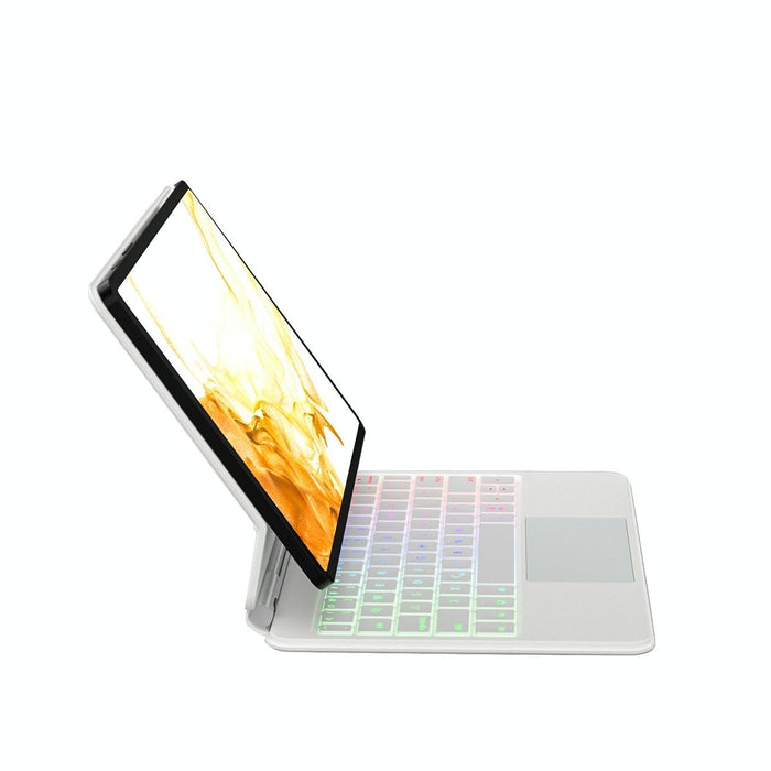 For Samsung Galaxy Tab S9 Fe / S9 / S8 M11P-B-S9 Magnetic Bluetooth Keyboard Leather Tablet Case