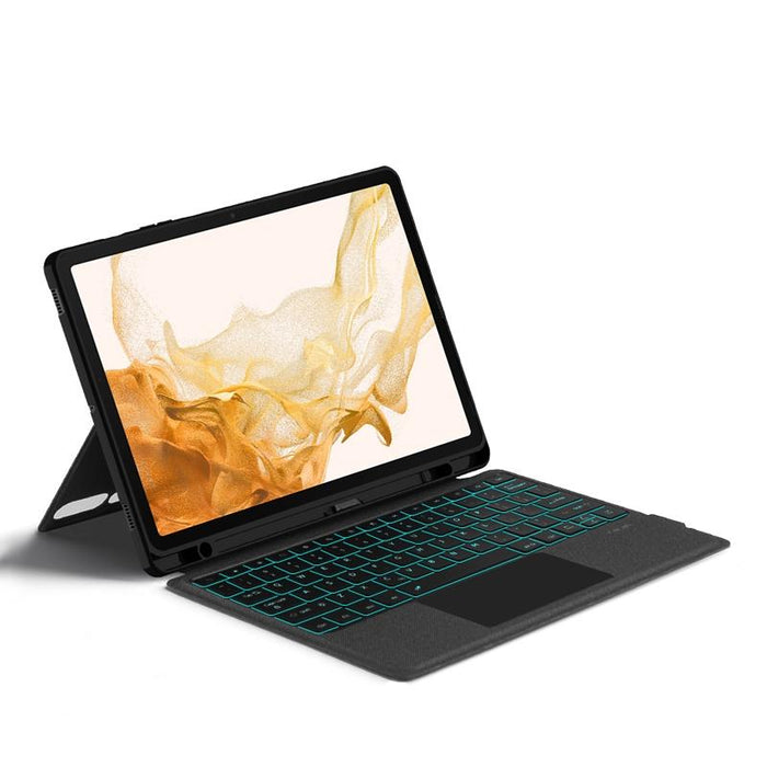 For Samsung Galaxy Tab S7+ / S7 Fe / S8+ Yj-S8+ Split Bluetooth Keyboard Leather Tablet Case