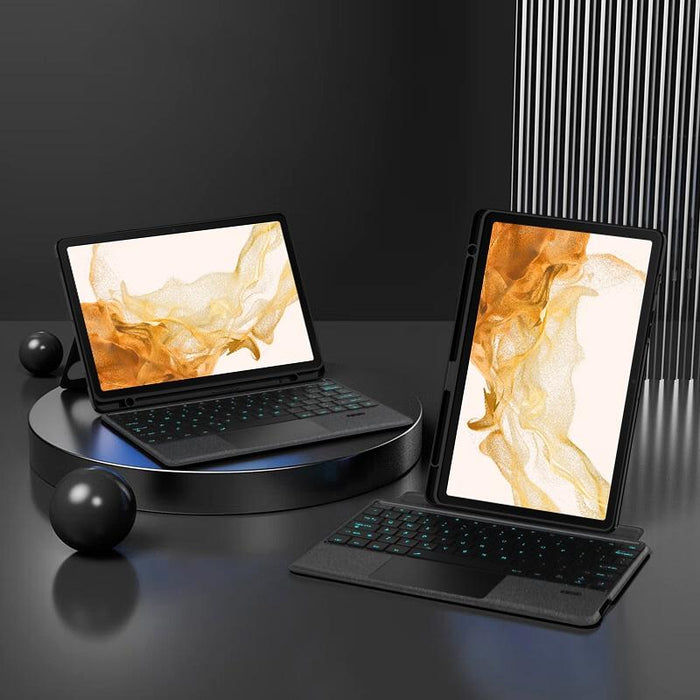 For Samsung Galaxy Tab S7+ / S7 Fe / S8+ Yj-S8+ Split Bluetooth Keyboard Leather Tablet Case