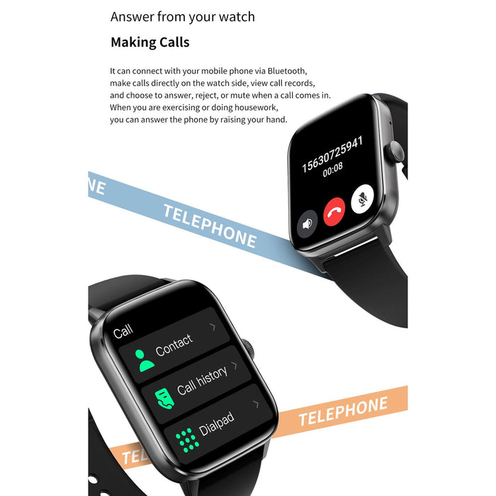 1.91 Inch Bt5.2 Smart Sport Watch Sleep Heart Oxygen Temp Pressure