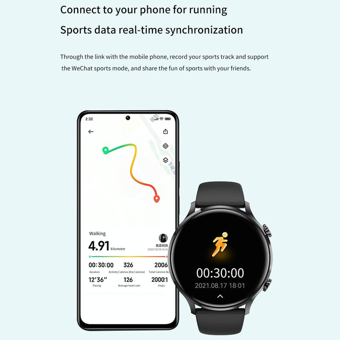 1.39 Inch Bt5.2 Smart Sport Watch Support Bluetooth Call / Sleep / Blood Oxygen / Temperature / Heart Rate / Blood Pressure Health Monitor