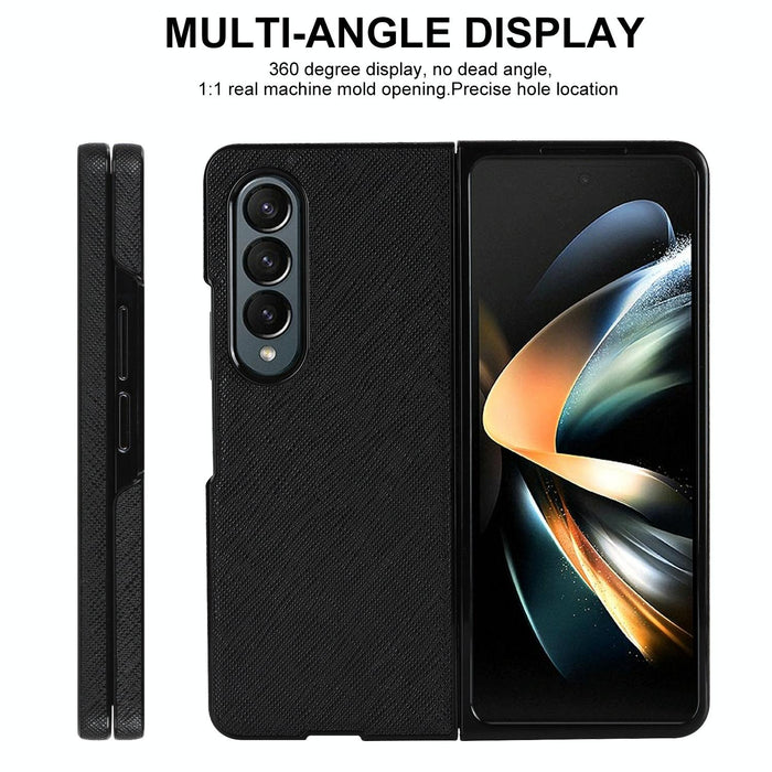 For Samsung Galaxy Z Fold4 5G Foldable Cross Pattern Phone Case - Compact Design