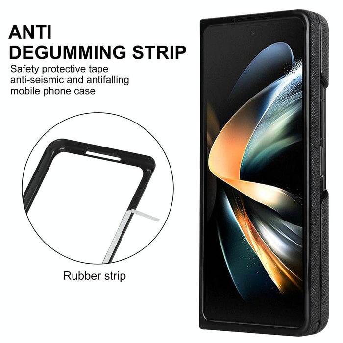For Samsung Galaxy Z Fold4 5G Foldable Cross Pattern Phone Case - Compact Design