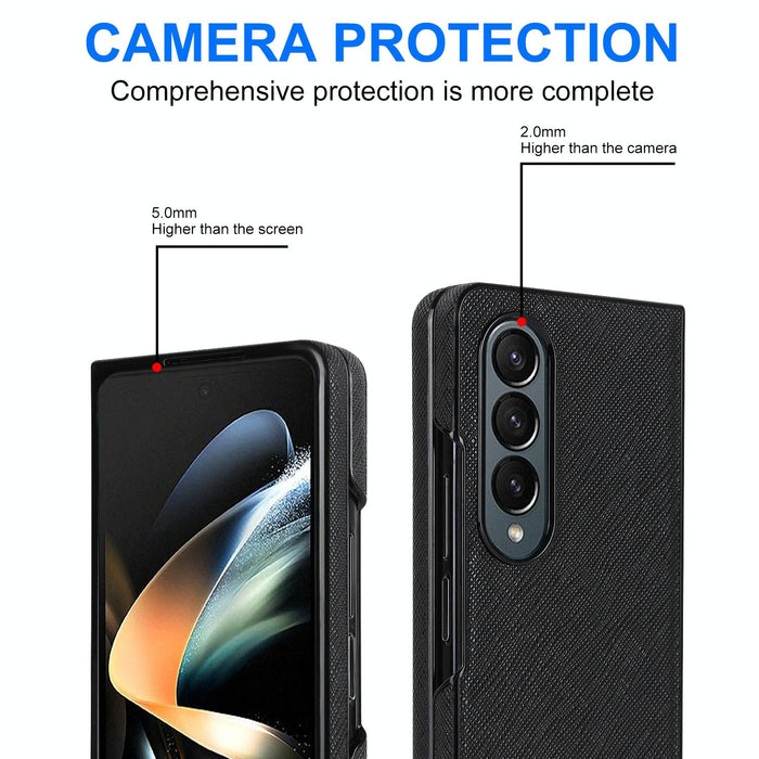 For Samsung Galaxy Z Fold4 5G Foldable Cross Pattern Phone Case - Compact Design