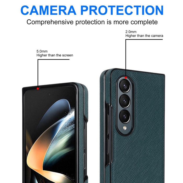 For Samsung Galaxy Z Fold4 5G Foldable Cross Pattern Phone Case - Compact Design