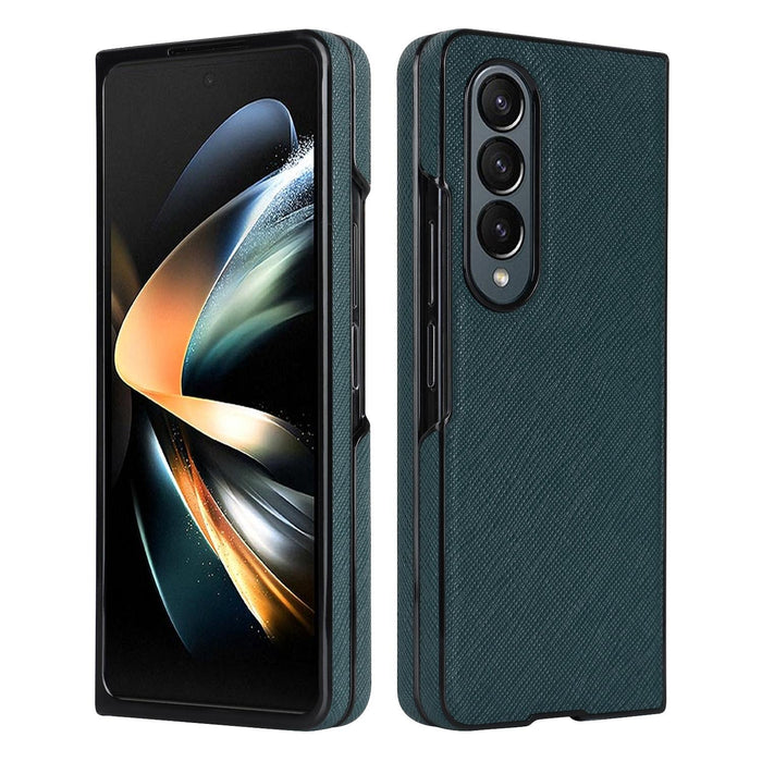 For Samsung Galaxy Z Fold4 5G Foldable Cross Pattern Phone Case - Compact Design