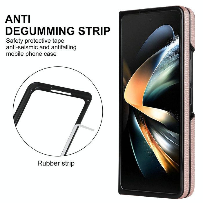 For Samsung Galaxy Z Fold4 5G Foldable Cross Pattern Phone Case - Compact Design