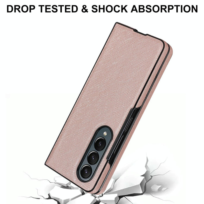 For Samsung Galaxy Z Fold4 5G Foldable Cross Pattern Phone Case - Compact Design