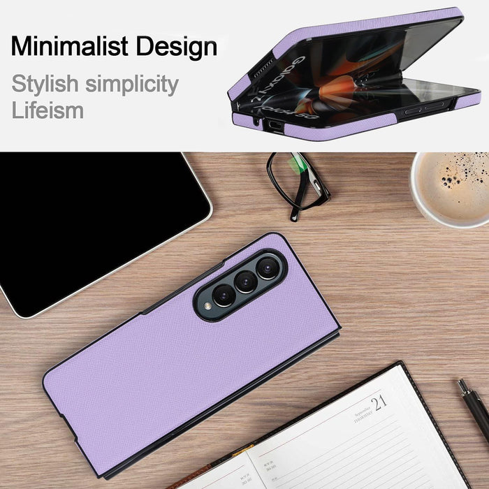 For Samsung Galaxy Z Fold4 5G Foldable Cross Pattern Phone Case - Compact Design