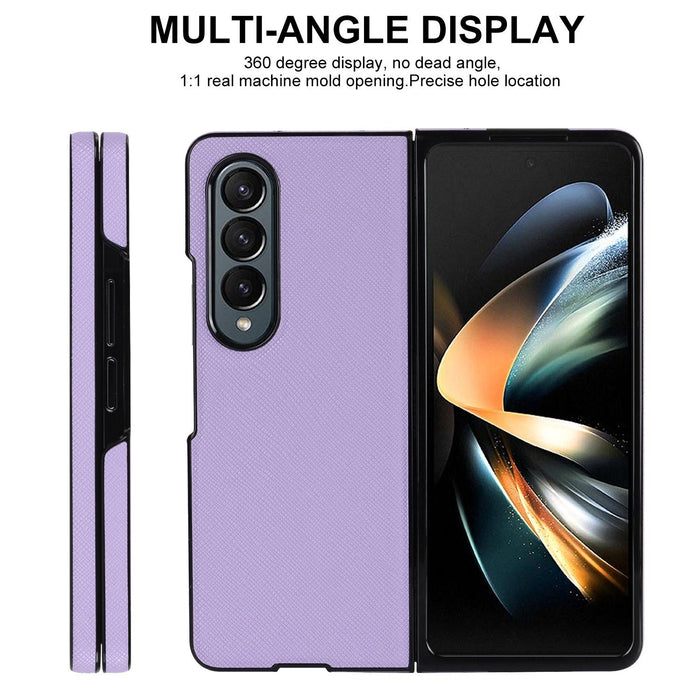 For Samsung Galaxy Z Fold4 5G Foldable Cross Pattern Phone Case - Compact Design
