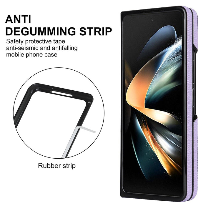 For Samsung Galaxy Z Fold4 5G Foldable Cross Pattern Phone Case - Compact Design