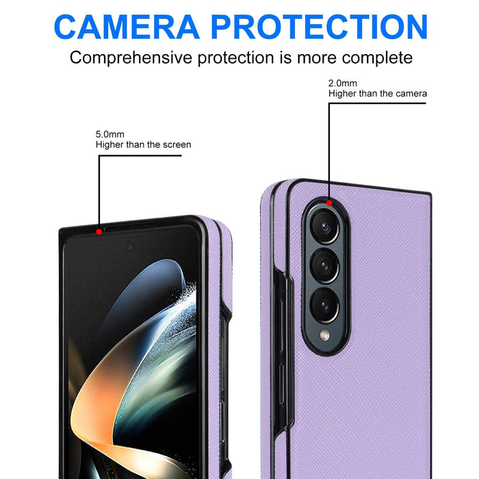 For Samsung Galaxy Z Fold4 5G Foldable Cross Pattern Phone Case - Compact Design