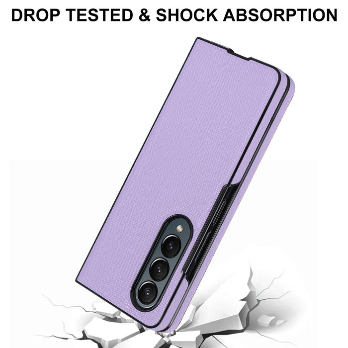 For Samsung Galaxy Z Fold4 5G Foldable Cross Pattern Phone Case - Compact Design