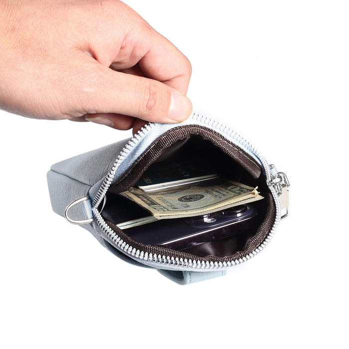 Litchi Texture Phone Crossbody Bag Leather Case For 5.5 Inch - 7.2 Inch Phones