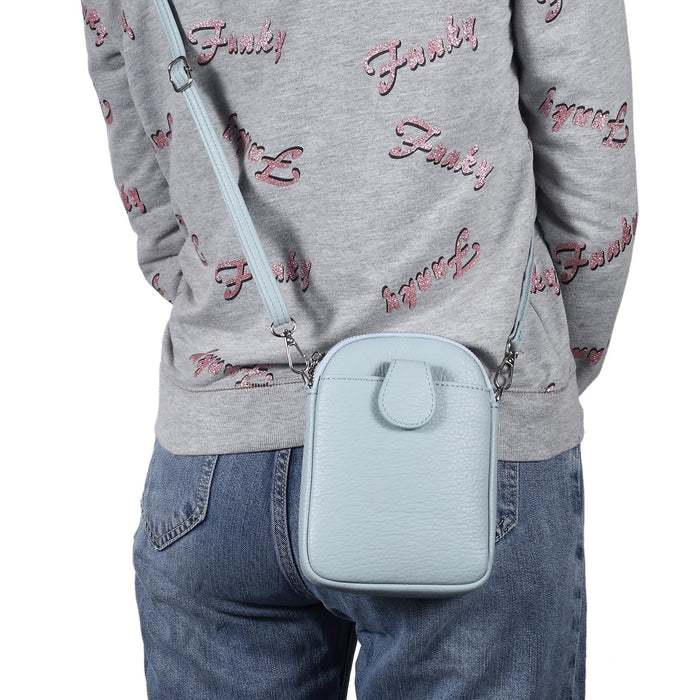 Litchi Texture Phone Crossbody Bag Leather Case For 5.5 Inch - 7.2 Inch Phones