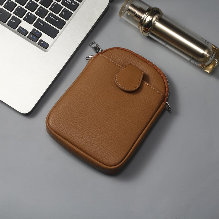 Litchi Texture Phone Crossbody Bag Leather Case For 5.5 Inch - 7.2 Inch Phones