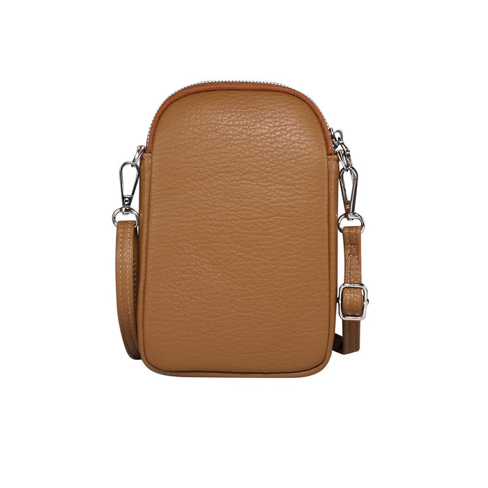 Litchi Texture Phone Crossbody Bag Leather Case For 5.5 Inch - 7.2 Inch Phones