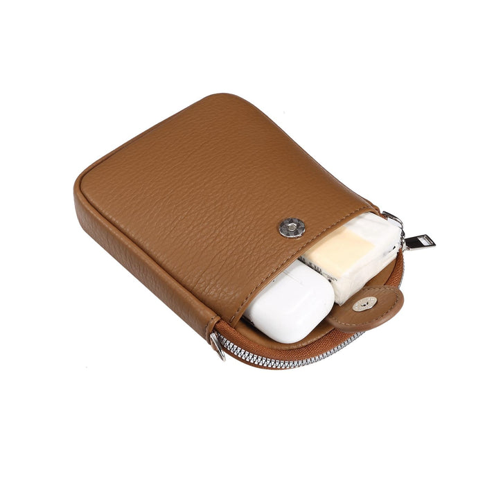 Litchi Texture Phone Crossbody Bag Leather Case For 5.5 Inch - 7.2 Inch Phones