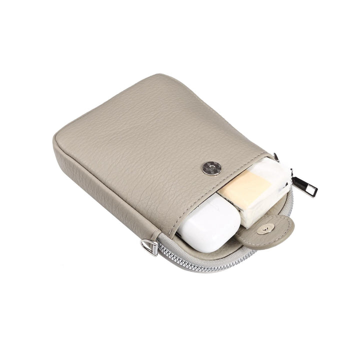 Litchi Texture Phone Crossbody Bag Leather Case For 5.5 Inch - 7.2 Inch Phones