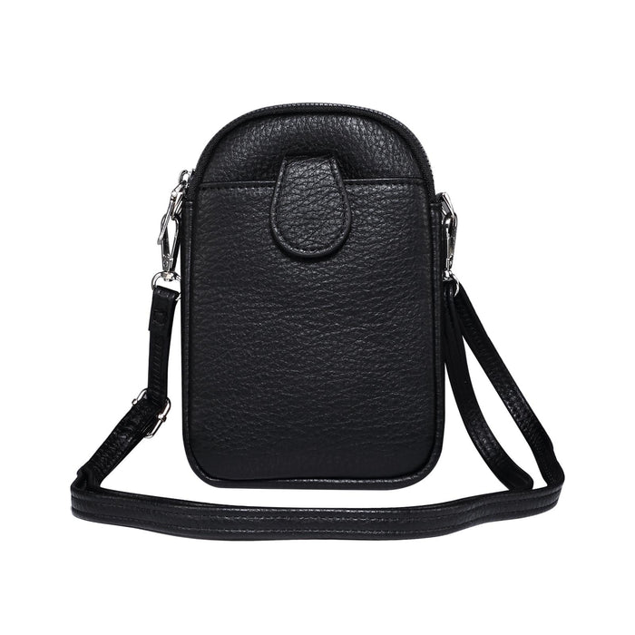 Litchi Texture Phone Crossbody Bag Leather Case For 5.5 Inch - 7.2 Inch Phones