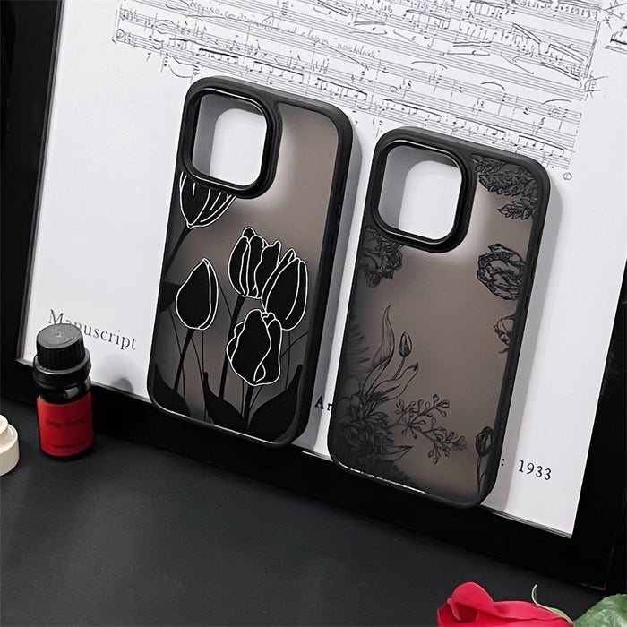 For Iphone 15 Skin Feel Matte Tpu & Pc Shockproof Phone Case