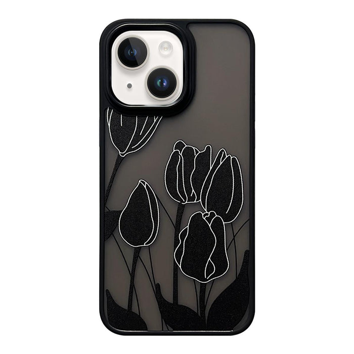 For Iphone 15 Skin Feel Matte Tpu & Pc Shockproof Phone Case