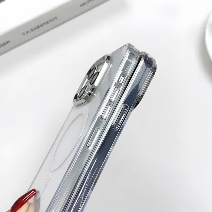 For Iphone 15 Magsafe Magnetic Pc & Tpu Phone Case With Lanyard