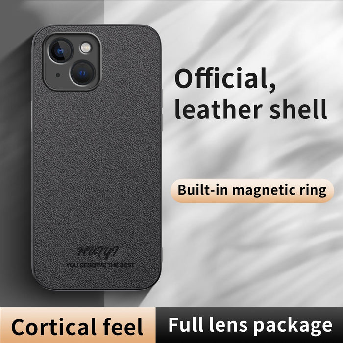 For Iphone 15 Huiyi Leather Magsafe Magnetic Phone Case