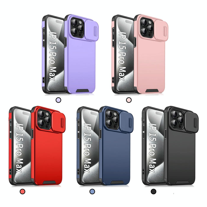 For Iphone 15 Sliding Camshield Tpu & Pc Phone Case