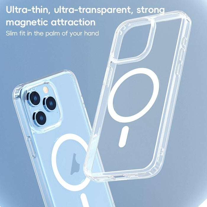 For Iphone 15 Zga Magsafe Clear Pc Hybrid Tpu Phone Case Transparent