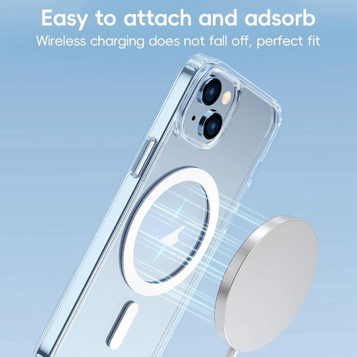 For Iphone 15 Zga Magsafe Clear Pc Hybrid Tpu Phone Case Transparent
