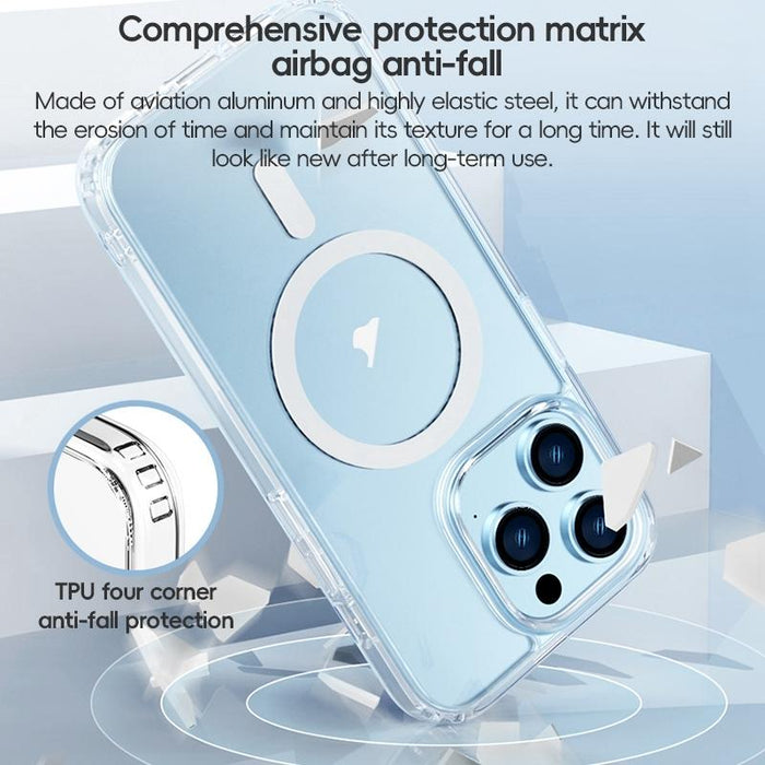 For Iphone 15 Zga Magsafe Clear Pc Hybrid Tpu Phone Case Transparent
