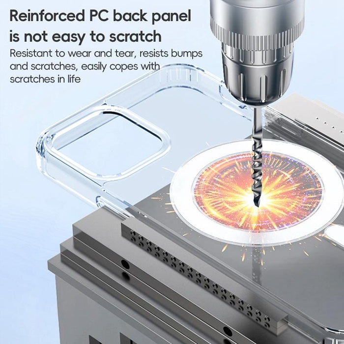 For Iphone 15 Zga Magsafe Clear Pc Hybrid Tpu Phone Case Transparent