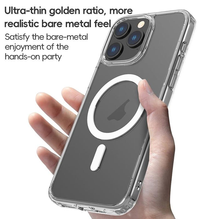 For Iphone 15 Zga Magsafe Clear Pc Hybrid Tpu Phone Case Transparent