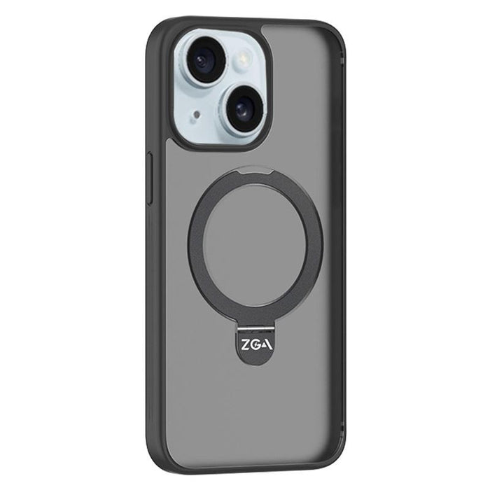 For Iphone 15 Zga Magsafe Holder Pc Hybrid Tpu Phone Case