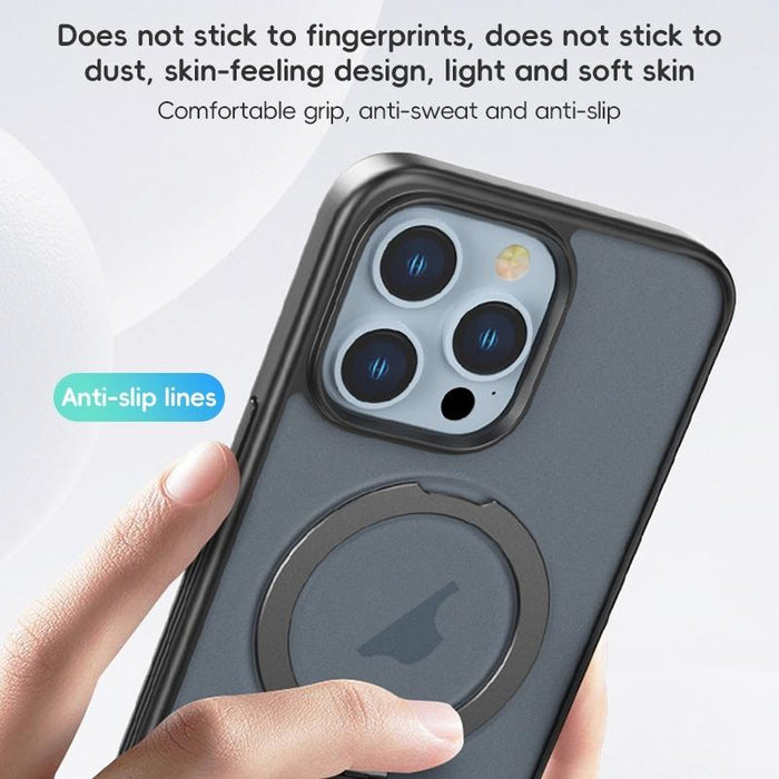 For Iphone 15 Zga Magsafe Holder Pc Hybrid Tpu Phone Case